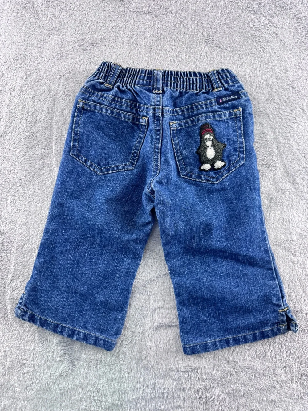 Old Navy Blue Denim Kids Jeans with Polar Bear Appliqués